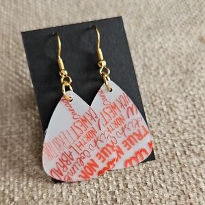 Starbucks Gift Card Guitar Pick Earrings